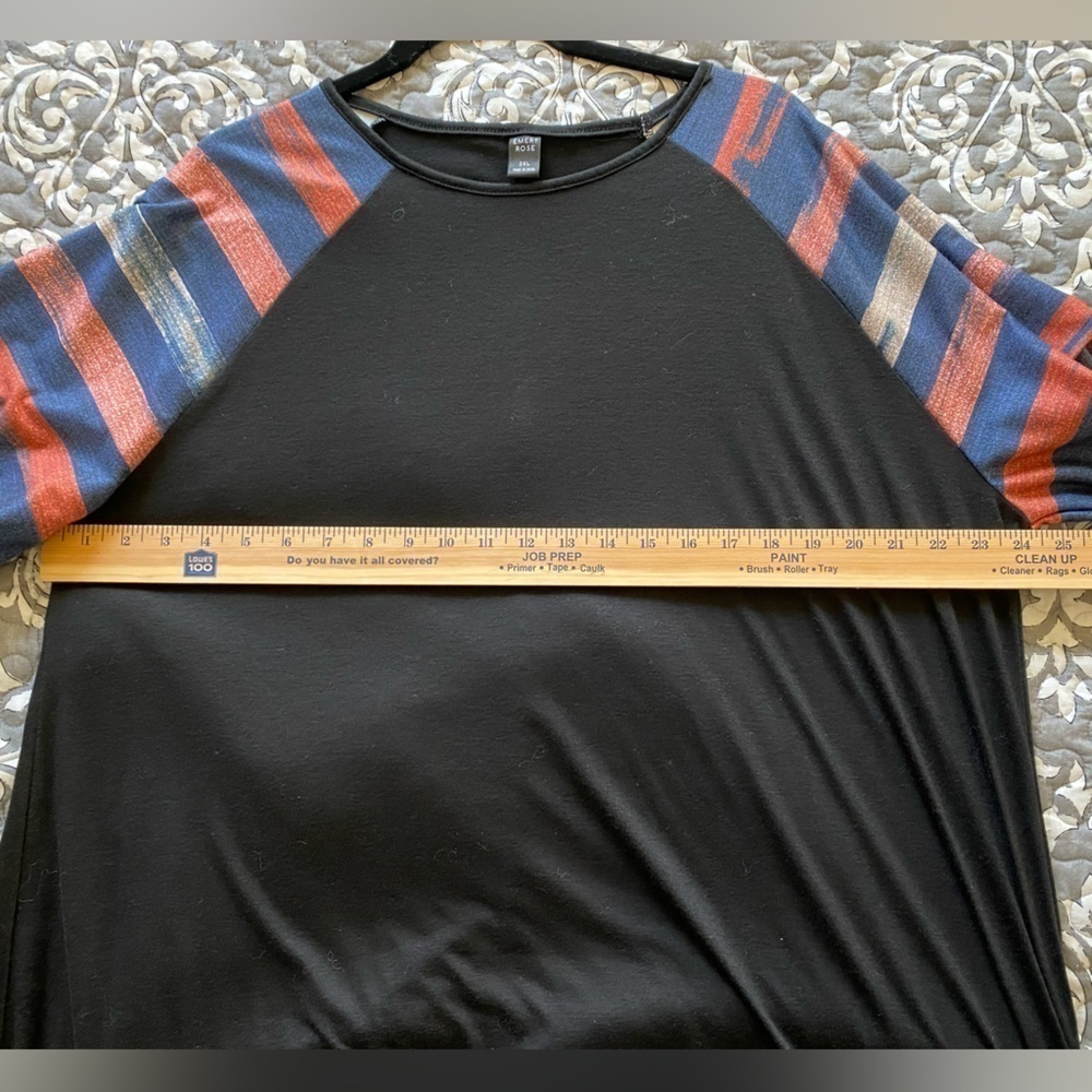 EMERY ROSE Plus Striped Print Tunic Dress Size 2X - Picture 6 of 7